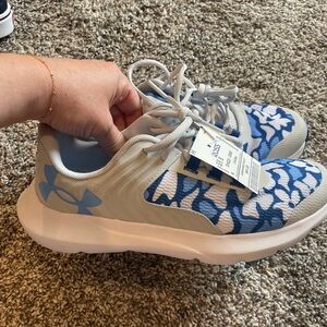 Under Armour Blue and White Athletic Shoes